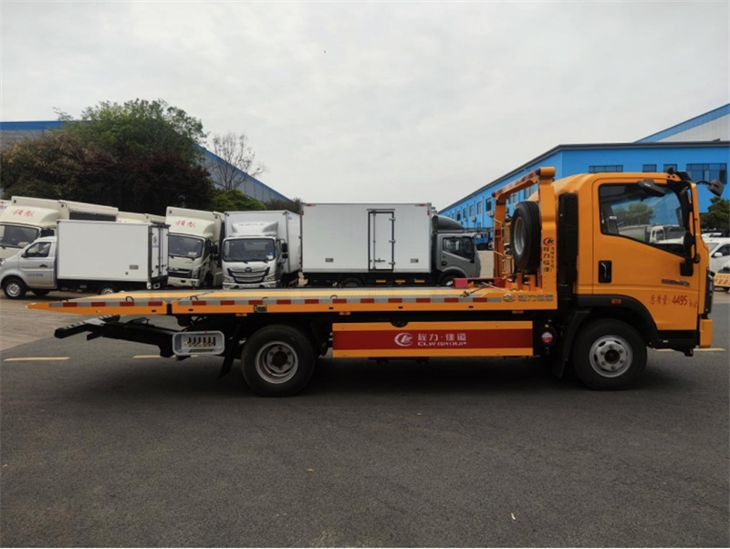 國六藍牌重汽豪沃一拖二清障車(重載版)