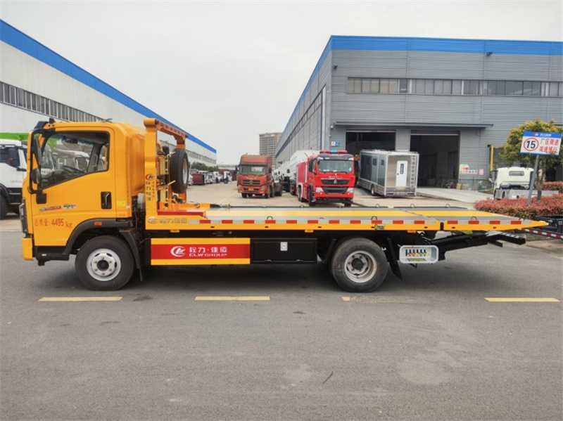 國六藍牌重汽豪沃一拖二清障車(重載版)