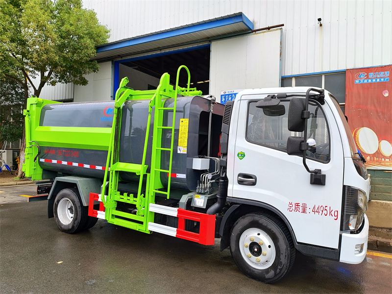 國(guó)六7方 藍(lán)牌東風(fēng)D6 側(cè)裝壓縮垃圾車(chē)